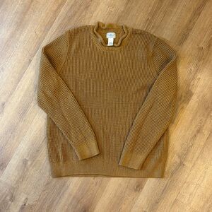 Men's L.L.Bean Organic Cotton Waffle Sweater, Rollneck Crew XL